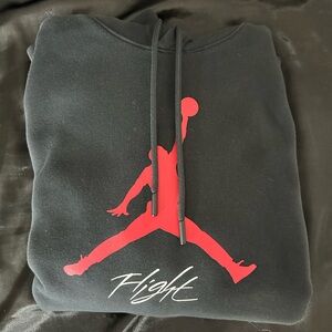Jordan Black Hoodie with Red Jumpman Logo